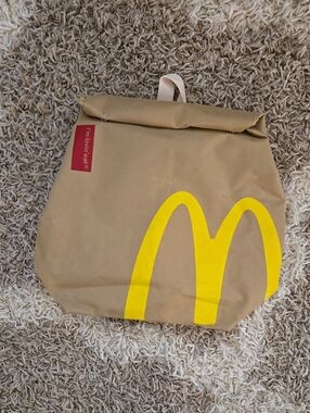 McDonald's Brown and Yellow Roll-Top Backpack